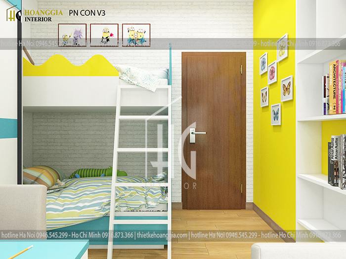 thiết kế căn hộ chung cư cao cấp khu vực phòng ngủ 3